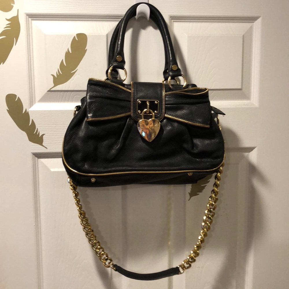 Betsey Johnson heart lock leather bag